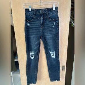 Vanilla Star Real Cheeky| Dark Wash, Ripped Jeans | Size 7, W 28